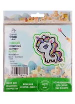 Набор для объемного творчества "Гранни Wood" Алмазная мозаика Подвеска Волшебный единорог (Wp0305) (95х102) (упаковка)