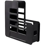 Лоток для бумаг вертикальный TECHNO, черный 75мм, Erich Krause