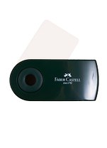 Ластик "Sleeve", прямоугольный, 73*34*15мм, зеленый пластиковый футляр, Faber-Castell