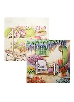 Набор салфеток для декупажа Внутренний дворик (13309065/FLER) (2шт) (упаковка) (Froggy Art)