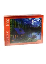 Пазл РЫЖИЙ КОТ 1000 эл. 68,5*48,5см. Озеро в лунном свете