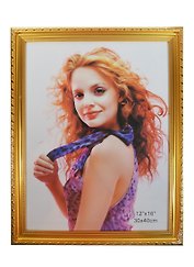 Фоторамка пластик 30*40 "Желтая резная", Xianju Maojia  