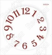 Трафарет пластиковый многоразовый Циферблат арабский (19,5см) (Ц-02/19,5)