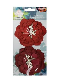 Бумажные цветы Бордовый и коричневый (6333) (2шт.) (Рукоделие) (3+) (упаковка)