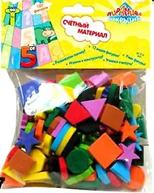 Набор геометр. фигур Счетный материал (31827) (120шт) (упаковка)