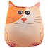 Игрушка-антистресс Котик светлый с рыжим ушком (38х30) (АН2017-2) - 0