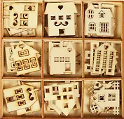 Набор деревян. эл. /кор. Домики (45эл/уп) (11-02717-L5)