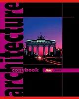 Тетрадь 96л кл. "Архитектура" выб. лак., ассорти, Hatber