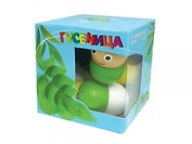 Игрушка Гусеница из натурального дерева (2085) (коробка)