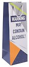 Пакет бутылочный 36*12*12 "Warning. May contain alcohol!" нейтр., бум.мат.ламинат