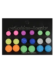 Бижутерия в наборе парами, 9 пар, конфетки (11-04827-J1)