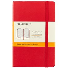 Записная книжка «Classic Pocket» А6, 96 листов в линейку, красная, Moleskine