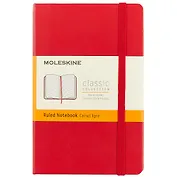 Записная книжка Moleskine Classic Pocket, линейка, красная, 96 листов, А6