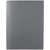 Папка 4кольца А4 "MEGAPOLIS" 24мм, пластик, серый, Erich Krause