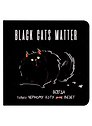 Записная книжка 130*130 32л кл. "BLACK CATS MATTER" карт.обл., чёрн. страницы, выб.лак