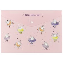 Папка -конверт «Kitty Ballerina» А4 на кнопке