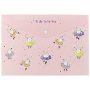 Папка-конверт на кнопке «Kitty Ballerina», А4