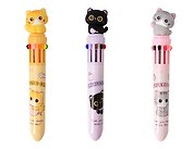 Шариковая ручка 10 цветов автоматическая, «Energetic cats», в ассортименте