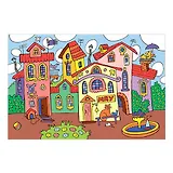 Набор для творчества LORI Картина по номерам для малышей Разноцветный город