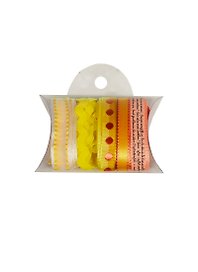 Набор тесьмы для скрапбукинга (RS48) (5шт х 0,9м) (желтый) (Рукоделие) (упаковка)