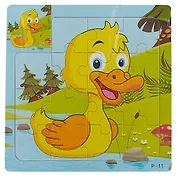 Развивающие рамки Утенок, 15*15см, дерево