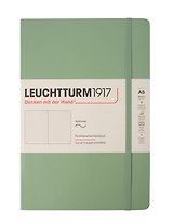 Книга для записей A5, 61 лист в точку "Classic", мягкая обложка, шалфей, Leuchtturm1917