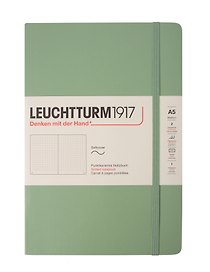Книга для записей A5, 61 лист в точку "Classic", мягкая обложка, шалфей, Leuchtturm1917