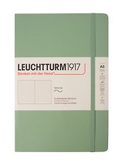 Книга для записей A5, 61 лист в точку "Classic", мягкая обложка, шалфей, Leuchtturm1917
