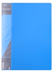 Папка 100ф А4 "STANDARD" пластик 0,8мм,  синяя