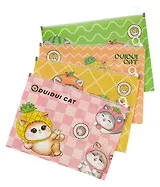 Папка на молнии А4  "Котики в шапках" с расширением, ассорти