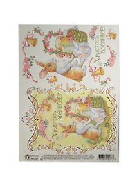 Переводная декупажная карта Пасхальный кролик (D-077) (упаковка)