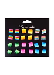 Бижутерия в наборе парами, 12 пар, радуга (11-04827-J17)