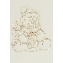 Трафарет Снеговик №2 А5 (148х210) (А5-1233) (3+) (Песочный мир)
