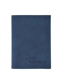 Обложка, для автодокументов, кожзаменитель, синяя