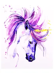 Набор для творчества Рыжий кот Холст с красками 30х40см по номерам (18 цв.) Фантастический единорог Х-6545