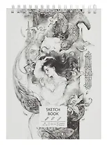 Скетчбук А4 60л "Малахитовые сны (Эксклюзив)" белый офсет, 100г/м2, тв.обложка, евроспираль