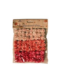 Набор бумажных цветов для скрапбукинга (PR1301) (72шт) (3 цв.) (упаковка)