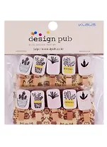 Прищепки с веревочкой Растения 10 шт