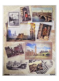 Рисовая бумага для декупажа Craft Premier Лондонский альбом (CP01709) (А3) (25г/м) (упаковка)