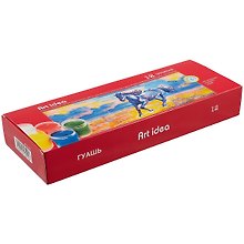 Гуашевые краски 12 цветов, 20 г, Art idea