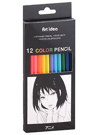 Карандаши цветные «Аниме девушка. Дзё», Art idea, 12 цветов
