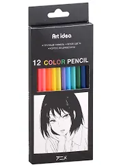 Карандаши цветные Art idea, "Аниме девушка (Дзё)", 12 цветов