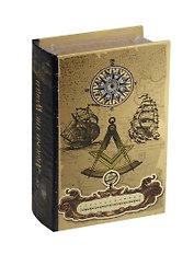 Шкатулка-книга сейф МДФ Вокруг света (39509) (17х11х5)