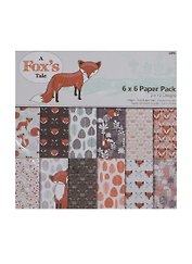 Бумага для скрапбукинга «Лисы. A Fox`s Tale», 24 листа, 15,2х15,2 см, 12 дизайнов