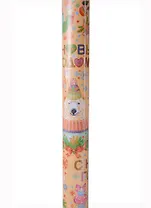 Бумага упаковочная 70*100 "Белый мишка" мел., инд.уп