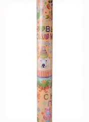 Бумага упаковочная 70*100 "Белый мишка" мел., инд.уп