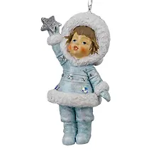 Новогоднее подвесное украшение ErichKrause Decor Девочка со звездой (пластик) (9см) (64544)