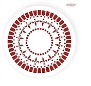 Трафарет пластиковый многоразовый Круги (20см) (Р-001)