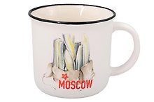Кружка "Москва-сити в ушанке" (Москва) (фарфор) (065-8-19-D4)