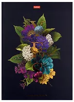 Книга для записей А4 80л кл. "Язык цветов" 5цв.блок, тв.переплет, мат.ламинация, 3D фольга